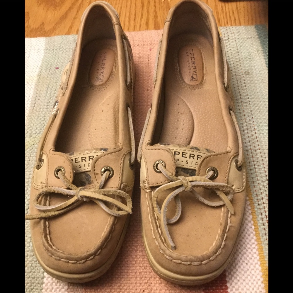 Sperry Tan Leather Boat Shoes